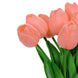 10 Stems | 13inch Coral Real Touch Artificial Foam Tulip Flower Bouquets#whtbkgd