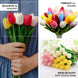 10 Stems | 13inch Coral Real Touch Artificial Foam Tulip Flower Bouquets