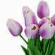 10 Stems | 13inch Lavender Lilac Real Touch Artificial Foam Tulip Flowers#whtbkgd