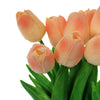 10 Stems | 13inches Peach Real Touch Artificial Foam Tulip Flower Bouquets#whtbkgd