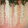 42inches Cream Artificial Silk Hanging Wisteria Flower Garland Vines
