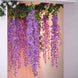 42inch Lavender Lilac Artificial Silk Hanging Wisteria Flower Garland Vines