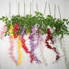 5 Pack | 44inches Fuchsia Artificial Silk Hanging Wisteria Flower Vines