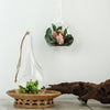 2 Pack | 12inch Air Plant Hanging Glass Teardrop Terrarium With Twine Rope, Free-Falling Planter