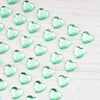 Apple Green Heart Shape Stick-On Diamond Rhinestone Stickers, Self Adhesive Gemstone Jewel Stickers