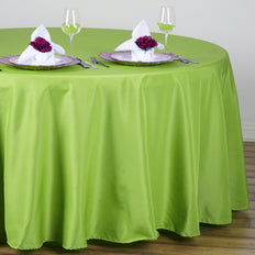 108inch Apple Green Polyester Round Tablecloth