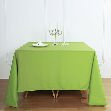 90"x90" Apple Green Seamless Square Polyester Tablecloth