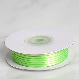 Apple Green Satin Ribbon for Event Decor