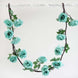 6ft | Aqua/Turquoise Artificial Silk Rose Hanging Flower Garland Vine