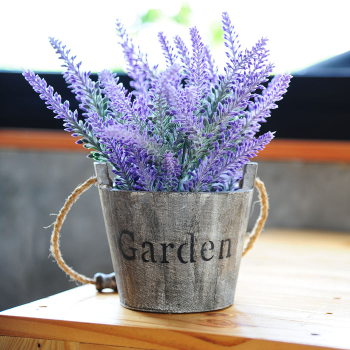 4 Bushes | 14inch Artificial Lavender Lilac Flower Plant Stems Greenery Bouquet