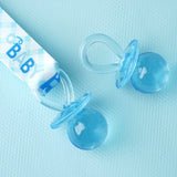 12 Pack | Large Blue Decorative Baby Pacifiers, Baby Shower Favors