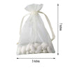 10 Pack | 5x7inch Ivory Organza Drawstring Wedding Party Favor Gift Bags