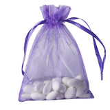 10 Pack | 5x7inch Purple Organza Drawstring Wedding Party Favor Gift Bags