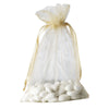 10 Pack | 6x9inches Champagne Organza Drawstring Wedding Party Favor Bags