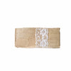 10 Pack | 4x8inch Natural Burlap/Lace Single Set Silverware Holder Pouch