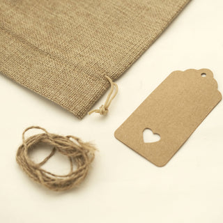 Elevate Your Event with Natural Faux Burlap Wine Favor Bags