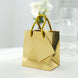 5inch Shiny Metallic Gold Foil Paper Party Favor Bags With Handles, Small Gift Wrap Goodie Bags