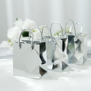 Elevate Your Event Decor with Metallic Silver Gift Bags