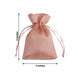 12 Pack | 3inch Dusty Rose Satin Drawstring Wedding Party Favor Gift Bags