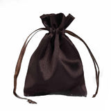 12 Pack | 3inch Chocolate Satin Drawstring Wedding Party Favor Gift Bags#whtbkgd