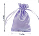 12 Pack | 3inch Lavender Satin Drawstring Wedding Party Favor Gift Bags