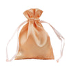 12 Pack | 3inches Peach Satin Drawstring Pouch Wedding Party Favor Gift Bag#whtbkgd