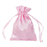 12 Pack | 3inches Pink Satin Drawstring Pouch Wedding Party Favor Gift Bags#whtbkgd
