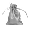 12 Pack | 3inches Silver Satin Drawstring Wedding Party Favor Gift Bags#whtbkgd