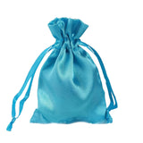12 Pack | 3inch Turquoise Satin Drawstring Wedding Party Favor Gift Bags#whtbkgd