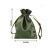 12 Pack | 3inch Olive Green Satin Drawstring Wedding Party Favor Gift Bag