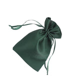 12 Pack | 4x6inch Hunter Emerald Green Satin Wedding Favor Bags, Drawstring Pouch Gift Bags