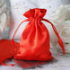 12 Pack | 4x6inch Red Satin Drawstring Wedding Party Favor Gift Bags