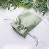 12 Pack | 4x6inch Sage Green Satin Drawstring Wedding Party Favor Gift Bags