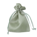 12 Pack | 4x6inch Sage Green Satin Drawstring Wedding Party Favor Gift Bags#whtbkgd