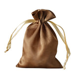 12 Pack | 4x6inch Antique Gold Satin Drawstring Wedding Party Favor Gift Bags#whtbkgd
