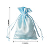 12 Pack | 4x6inch Baby Blue Satin Drawstring Wedding Party Favor Gift Bags