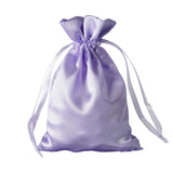 12 Pack | 4inch x 6inch Lavender Lilac Satin Drawstring Wedding Party Favor Gift Bags#whtbkgd