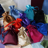 12 Pack | 4x6inch Purple Satin Drawstring Wedding Party Favor Gift Bags