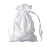 12 Pack | 4x6inch White Satin Drawstring Wedding Party Favor Gift Bags#whtbkgd