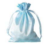 12 Pack | 5x7inch Baby Blue Satin Drawstring Wedding Party Favor Gift Bags