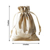 12 Pack | 5x7inch Champagne Satin Drawstring Wedding Party Favor Gift Bags