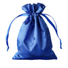 12 Pack | 5x7inch Royal Blue Satin Drawstring Wedding Party Favor Gift Bags