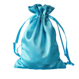 12 Pack | 5x7inch Turquoise Satin Drawstring Wedding Party Favor Gift Bags