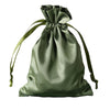 12 Pack | 5"x7" Olive Green Satin Drawstring Party Favor Gift Bags, Drawstring Pouch