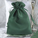 12 Pack | 6inch x 9inch Hunter Emerald Green Satin Wedding Party Favor Bags#whtbkgd