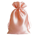12 Pack | 6inch x 9inch Dusty Rose Satin Wedding Party Favor Bags
