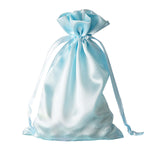12 Pack | 6inch x 9inch Baby Blue Satin Wedding Party Favor Bags