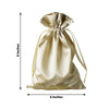 12 Pack | 6inch x 9inch Champagne Satin Drawstring Wedding Party Favor Gift Bags
