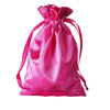 12 Pack | 6inch x 9inch Fuchsia Satin Drawstring Wedding Party Favor Gift Bags