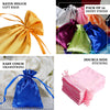 12 Pack | 3inch Chocolate Satin Drawstring Wedding Party Favor Gift Bags